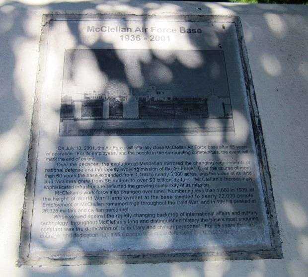 MCCLELLAN AIR FORCE BASE MEMORIAL PANEL P