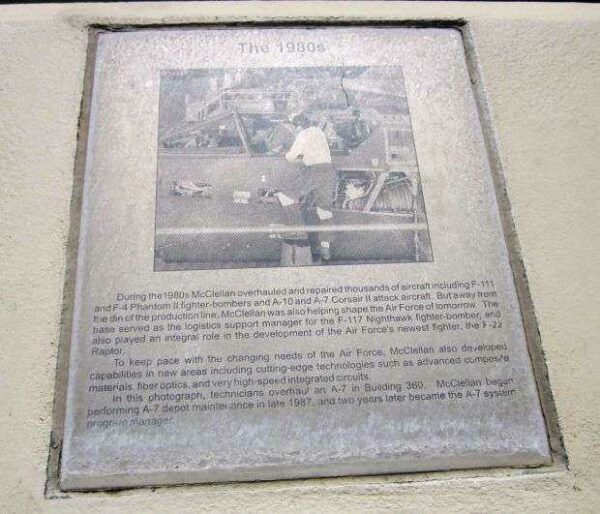 MCCLELLAN AIR FORCE BASE MEMORIAL PANEL K