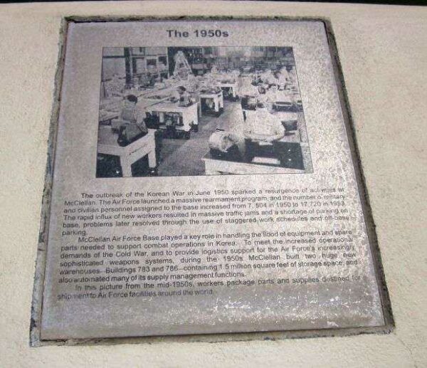 MCCLELLAN AIR FORCE BASE MEMORIAL PANEL F