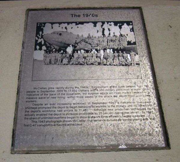 MCCLELLAN AIR FORCE BASE MEMORIAL PANEL D