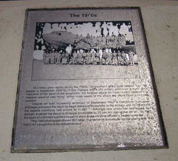 MCCLELLAN AIR FORCE BASE MEMORIAL PANEL D