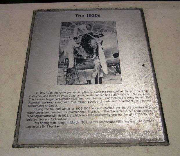 MCCLELLAN AIR FORCE BASE MEMORIAL PANEL B