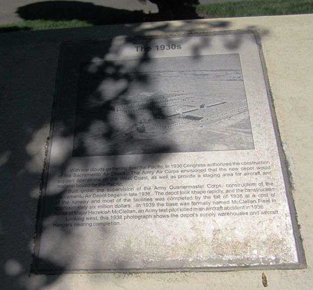 MCCLELLAN AIR FORCE BASE MEMORIAL PANEL A