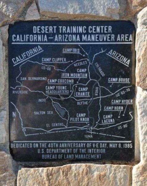 THE DESERT TRAINING CENTER CAMP YOUNG MEMORIAL PLAQUE C