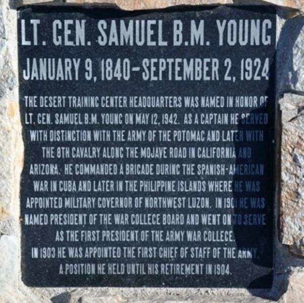 THE DESERT TRAINING CENTER CAMP YOUNG MEMORIAL PLAQUE B