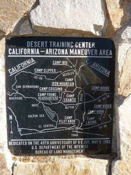 DESERT TRAINING CENTER CALIFORNIA-ARIZONA MANEUVER AREA MEMORIAL PLAQUE B