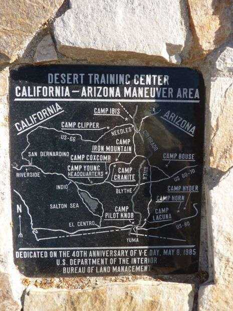 DESERT TRAINING CENTER CALIFORNIA-ARIZONA MANEUVER AREA MEMORIAL PLAQUE B