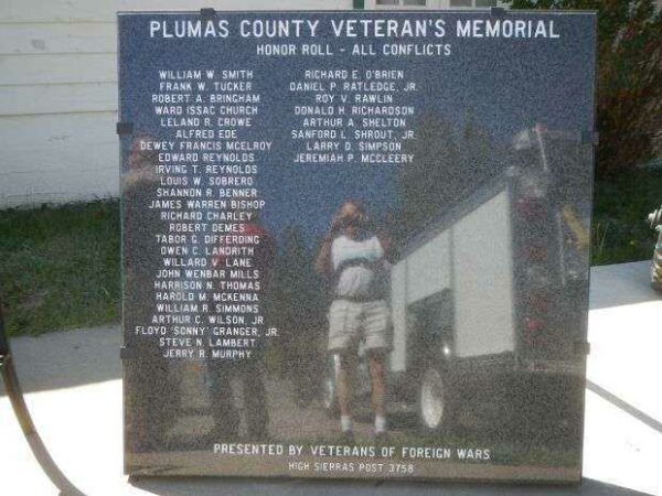 PLUMAS COUNTY VETERAN’S MEMORIAL