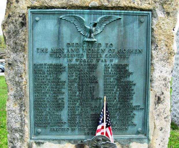 GOSHEN, CT WORLD WAR II MEMORIAL PLAQUE