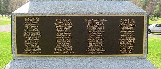 BARKHAMSTED SOLDIERS MEMORIAL PLAQUE G