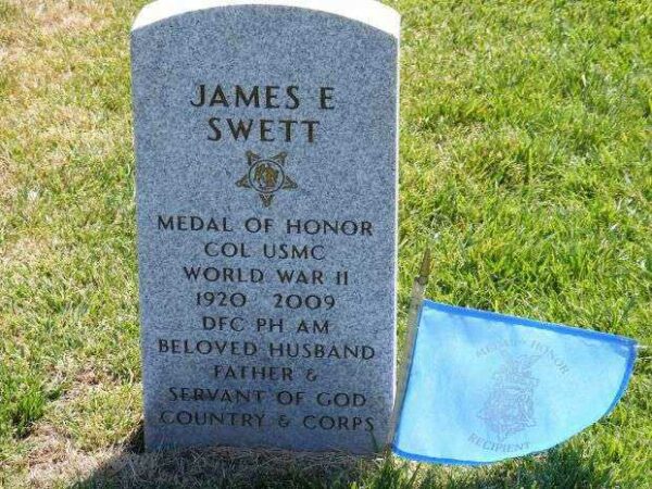 COL. JAMES E. SWETT MEDAL OF HONOR GRAVESTONE