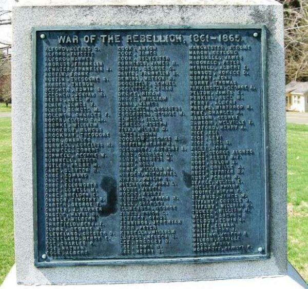 BARKHAMSTED SOLDIERS MEMORIAL PLAQUE D