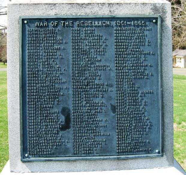 BARKHAMSTED SOLDIERS MEMORIAL PLAQUE D