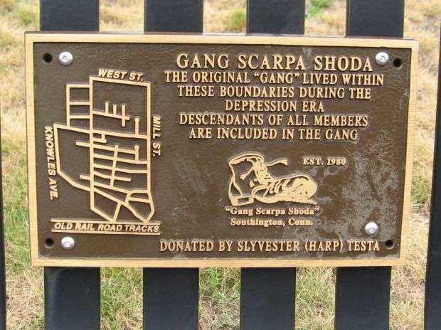 GANG SCARPA SHODA MEMORIAL BENCH PLAQUE B