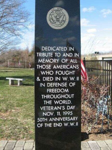 CONNECTICUT BATTLE FOR IWO JIMA MEMORIAL ETERNAL FLAME DEDICATION STONE B