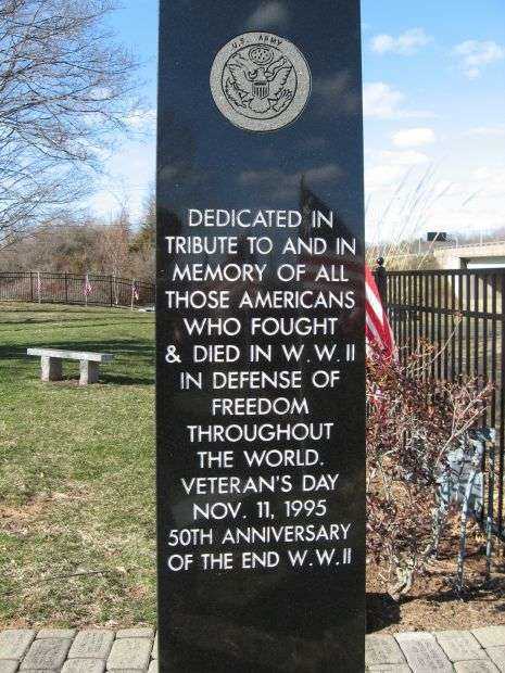 CONNECTICUT BATTLE FOR IWO JIMA MEMORIAL ETERNAL FLAME DEDICATION STONE B