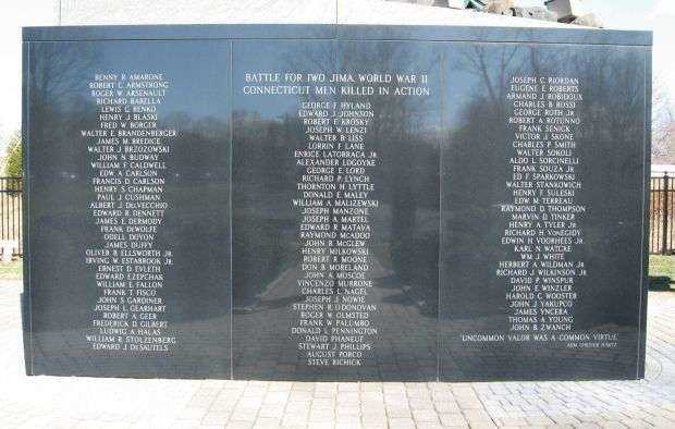 CONNECTICUT BATTLE FOR IWO JIMA MEMORIAL PANEL A