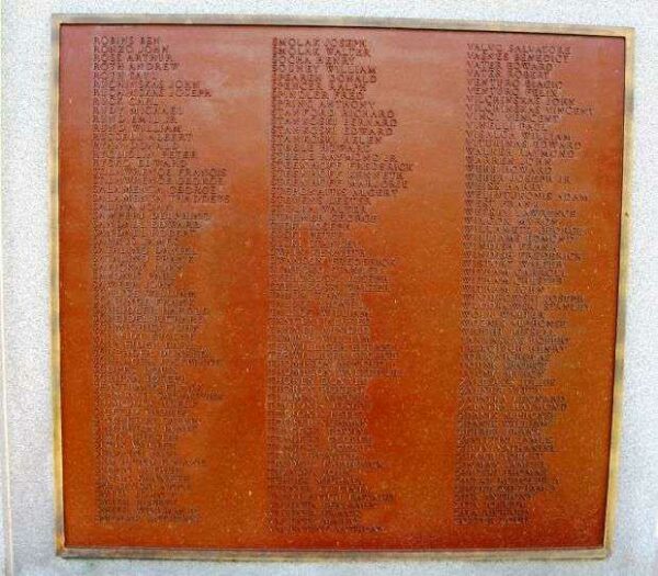 FOURTH WARD WORLD WAR II MEMORIAL PLAQUE D