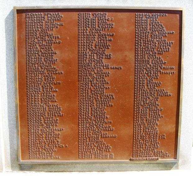 FOURTH WARD WORLD WAR II MEMORIAL PLAQUE C