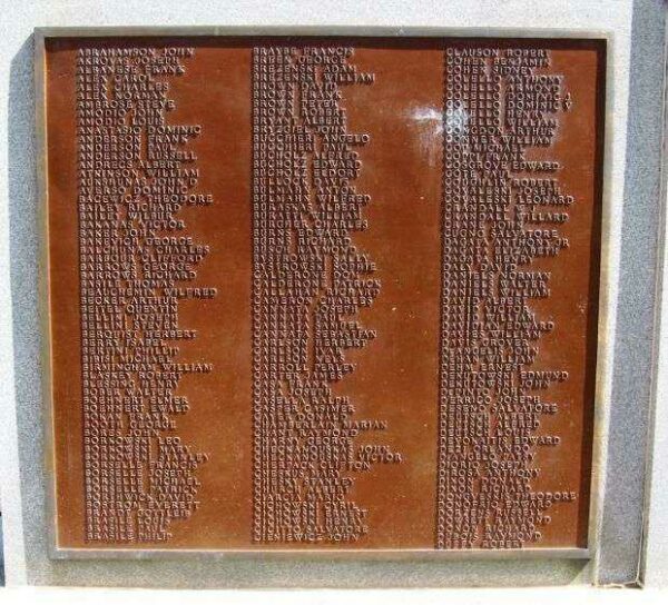 FOURTH WARD WORLD WAR II MEMORIAL PLAQUE B