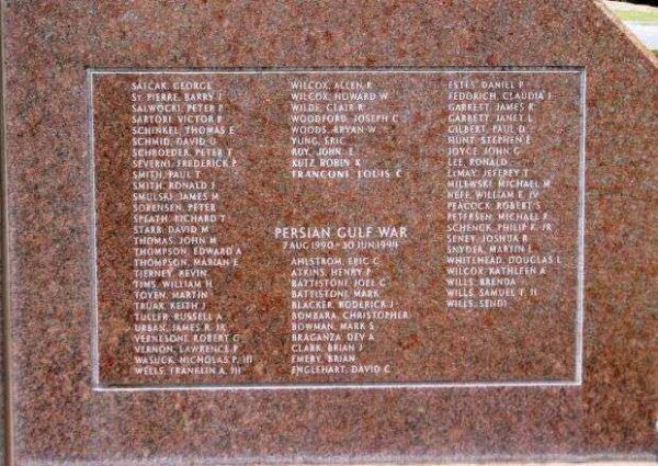 AVON VETERANS MEMORIAL PANEL G