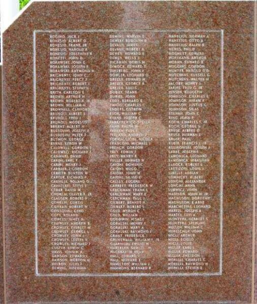 AVON VETERANS MEMORIAL PANEL D