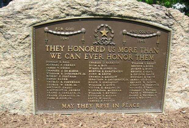 WESTPORT WORLD WAR II MEMORIAL PLAQUE