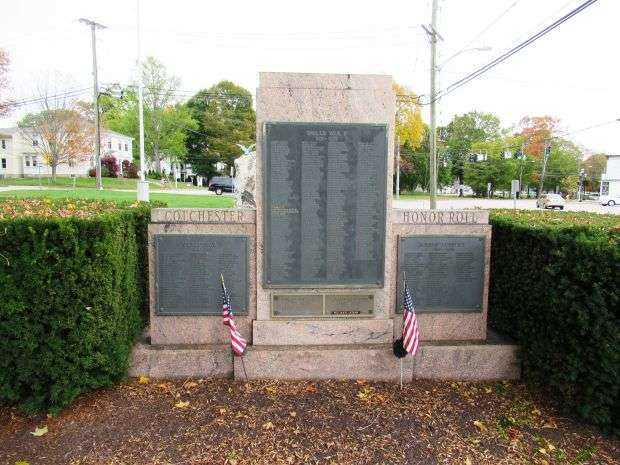 COLCHESTER WORLD WAR II AND KOREAN CONFLICT MEMORIAL BACK
