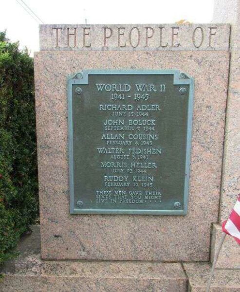 COLCHESTER WORLD WAR II AND KOREAN CONFLICT MEMORIAL PLAQUE B