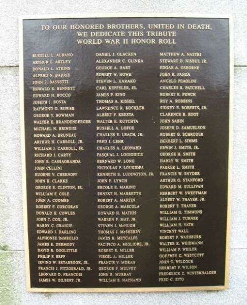 PAINTER PARK WORLD WAR II MEMORIAL PLAQUE