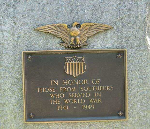 SOUTHBURY WORLD WAR II MEMORIAL PLAQUE