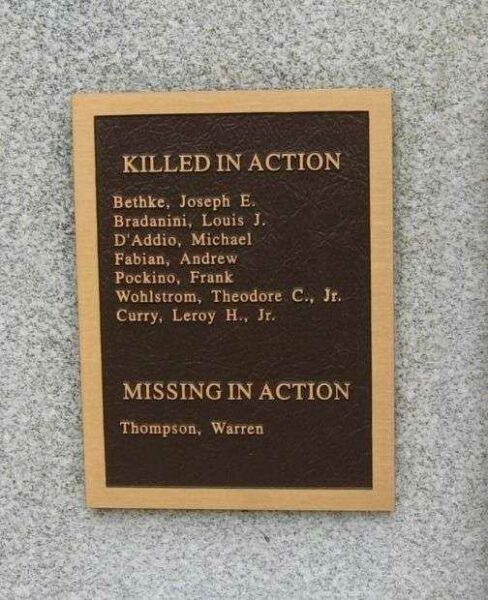 NORTH HAVEN WORLD WAR II MEMORIAL PLAQUE B