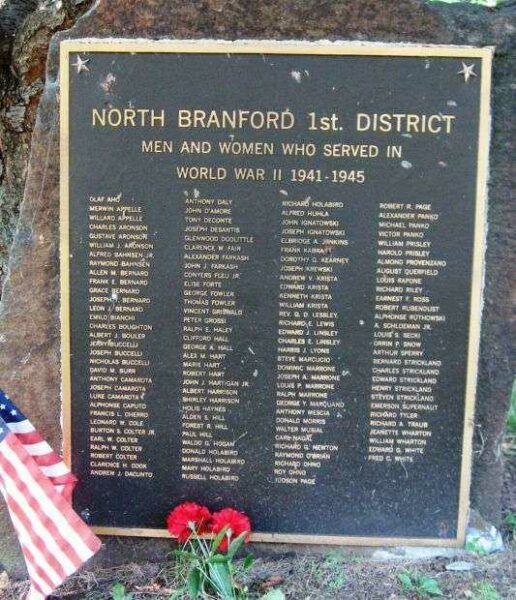NORTH BRANFORD 1ST DISTRICT WORLD WAR II MEMORIAL