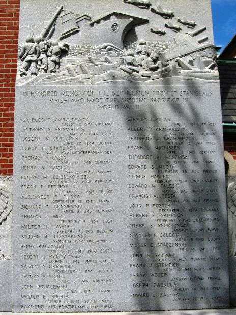 ST. STANISLAUS WORLD WAR II VETERANS MEMORIAL HONOR ROLL STONE
