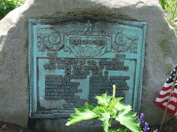 MORRIS COVE SERVICE CLUB WORLD WAR II MEMORIAL
