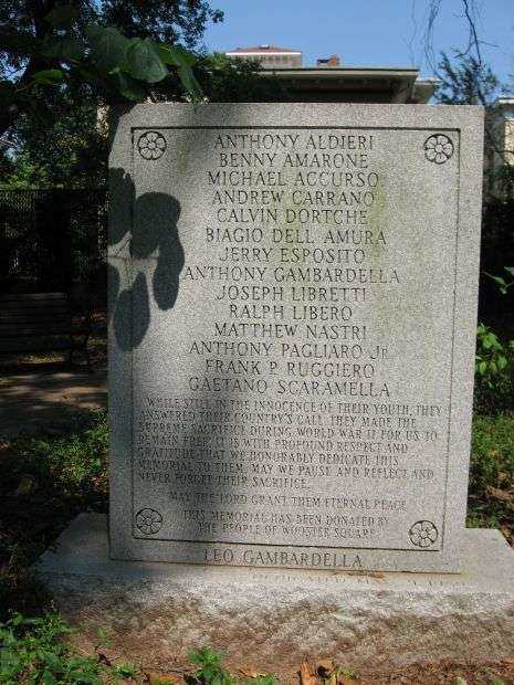 WOOSTER SQUARE WAR VETERANS MEMORIAL