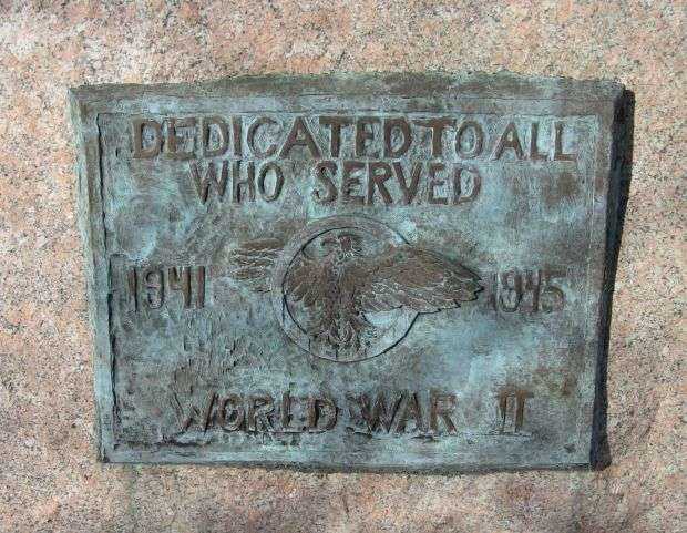 MILFORD WORLD WAR II MEMORIAL PLAQUE