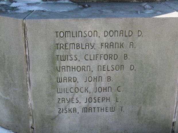 MILFORD WAR MEMORIAL FLAGPOLE PANEL J