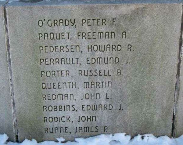 MILFORD WAR MEMORIAL FLAGPOLE PANEL H