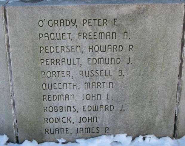 MILFORD WAR MEMORIAL FLAGPOLE PANEL H