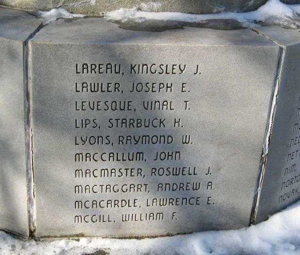 MILFORD WAR MEMORIAL FLAGPOLE PANEL F