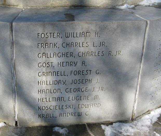 MILFORD WAR MEMORIAL FLAGPOLE PANEL E