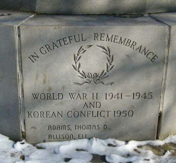 MILFORD WAR MEMORIAL FLAGPOLE PANEL B