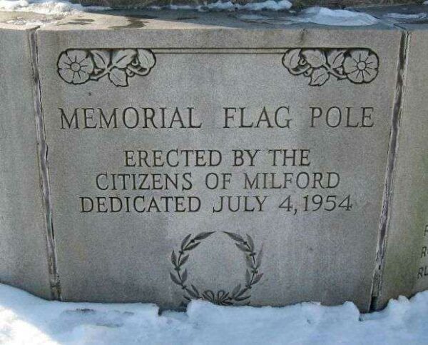 MILFORD WAR MEMORIAL FLAGPOLE PANEL A