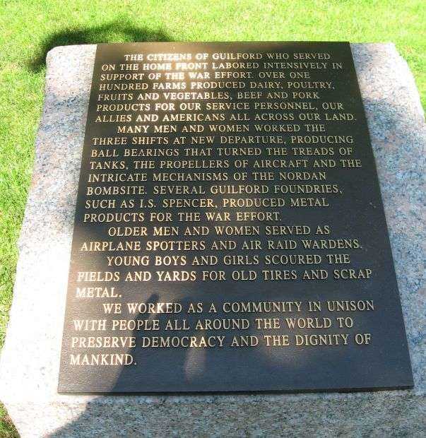 GUILFORD WORLD WAR II MEMORIAL PLAQUE B