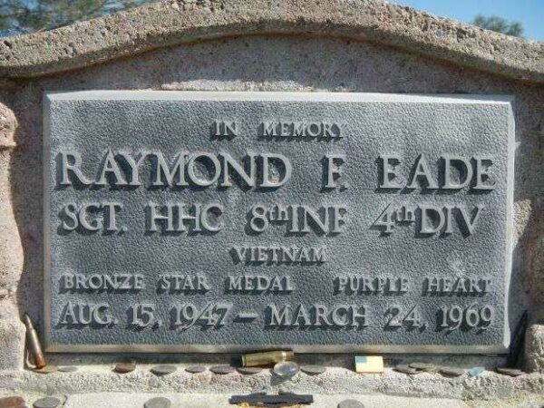 SGT. RAYMOND F. EADE WAR MEMORIAL PLAQUE A