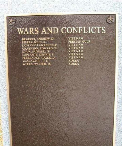 THOMASTON VETERANS MEMORIAL PLAQUE A