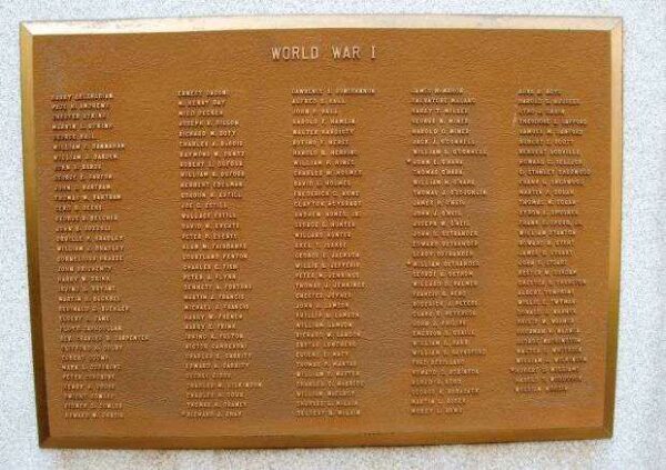 SALISBURY VETERANS MEMORIAL PLAQUE A