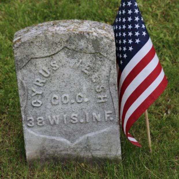 CYRUS NEESH MEMORIAL CEMETERY STONE