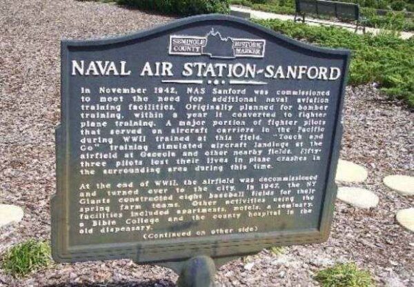 NAVAL AIR STATION SANFORD MEMORIAL MARKER FRONT
